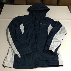 Columbia Womens XS Blue Rain Jacket Mesh Lined